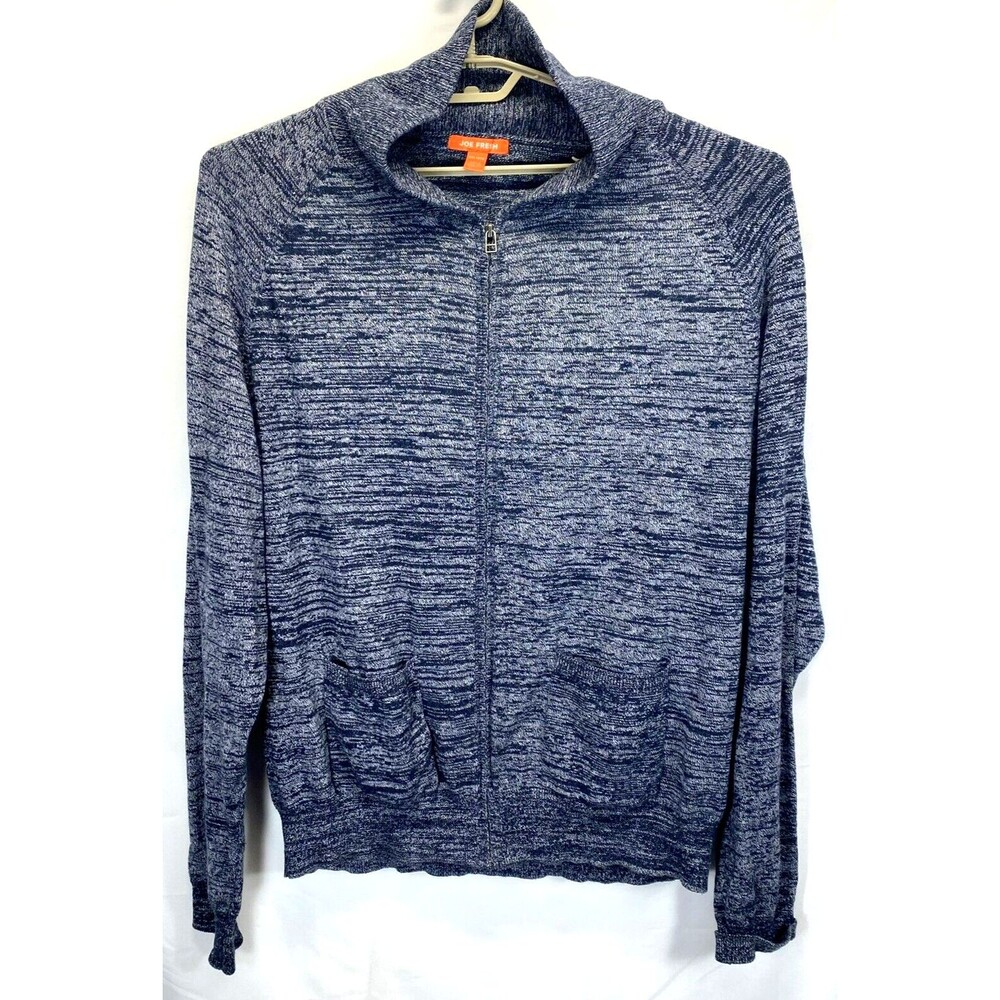 Joe Fresh Men's Size 2XL High Neck Long Sleeve Pockets Full Zip Sweater